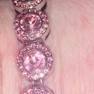 Pink on pink stainless steal  bracelet